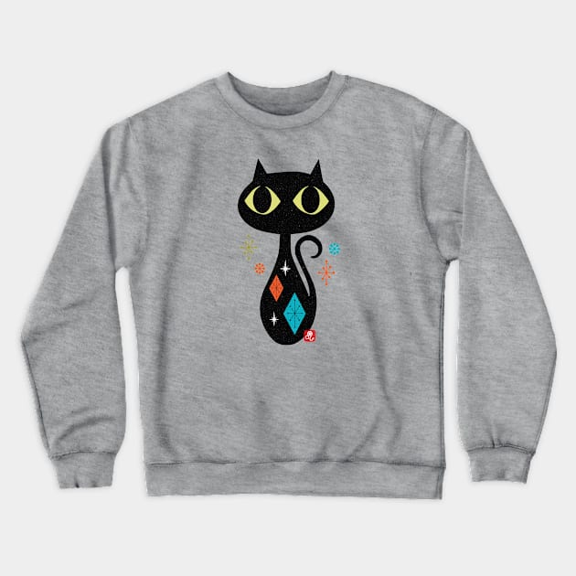 Vintage - Retro Cat Crewneck Sweatshirt by Design By Leo